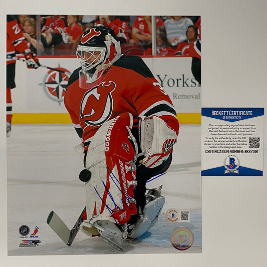 Autographed/Signed Martin Brodeur New Jersey Devils 8x10 Hockey Photo Beckett BAS COA #5