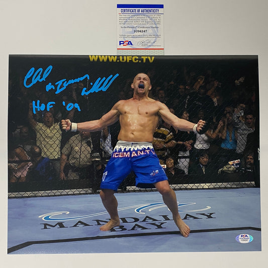 Autographed/Signed Chuck Liddell The Iceman HOF 09 UFC MMA Ultimate Fighting 11x14 Photo PSA/DNA COA