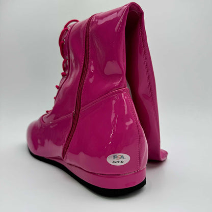 Autographed/Signed Ric Flair Pink WWE WWF Wrestling Boot/Shoe PSA COA