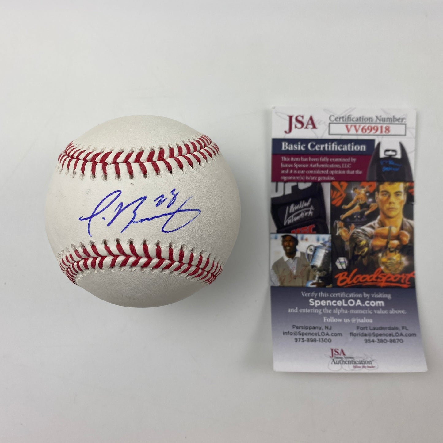Autographed/Signed Javier Baez Rawlings Official Major League Baseball ROML JSA COA