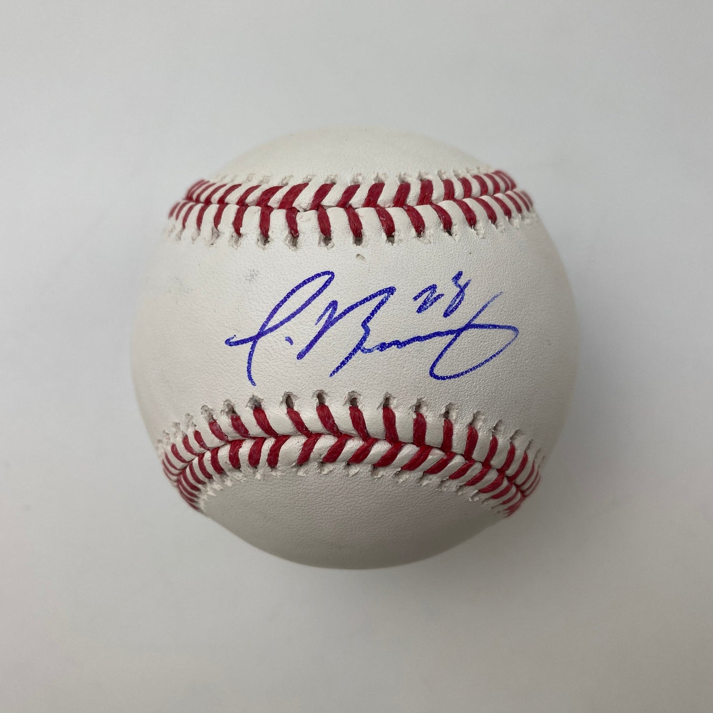 Autographed/Signed Javier Baez Rawlings Official Major League Baseball ROML JSA COA