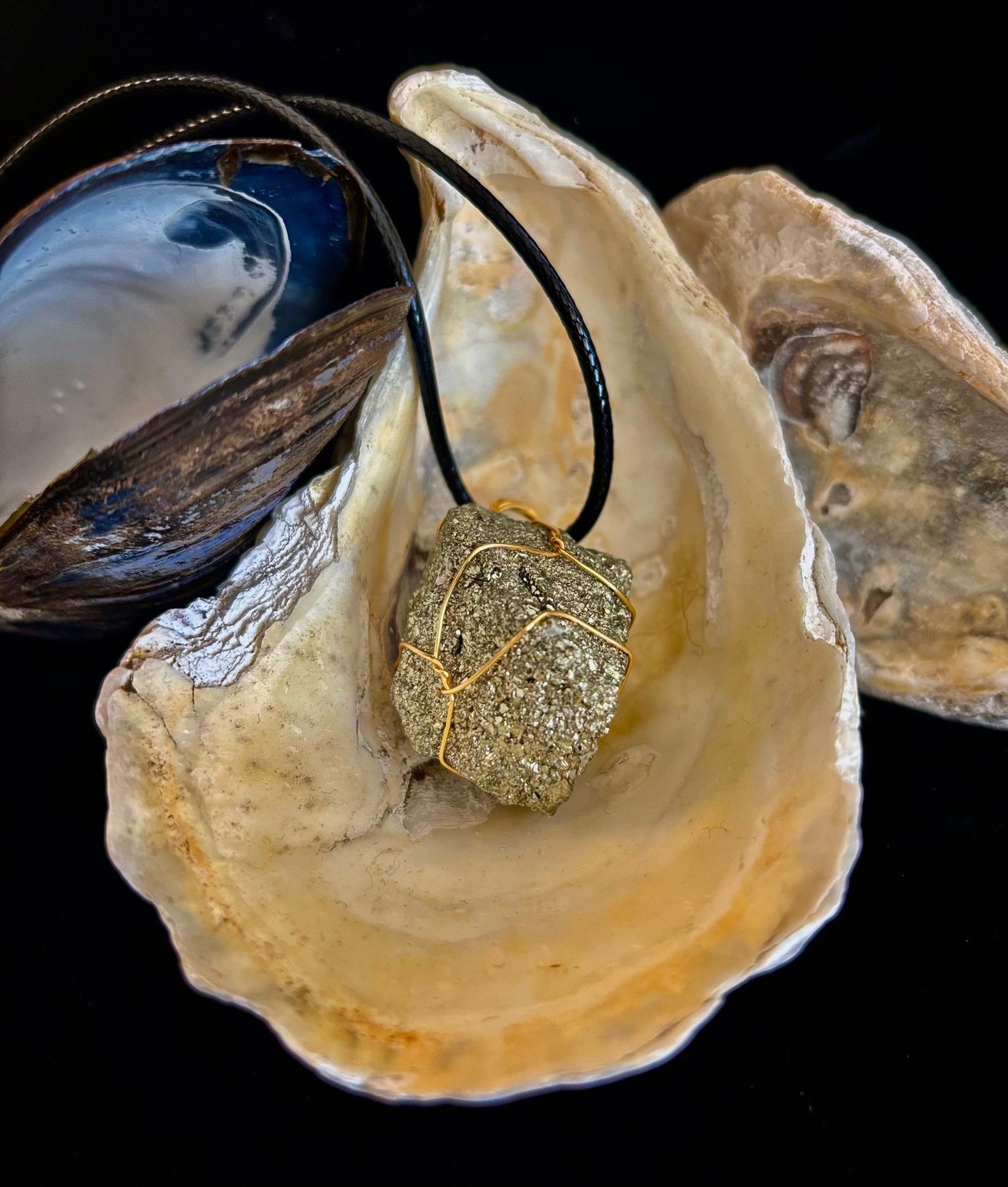 Handmade Pyrite Necklace – Genuine Crystal for Abundance & Strength