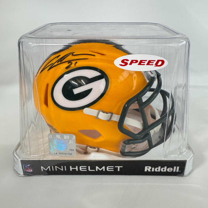 Autographed/Signed Charles Woodson Green Bay Packers Football Speed Mini Helmet JSA COA