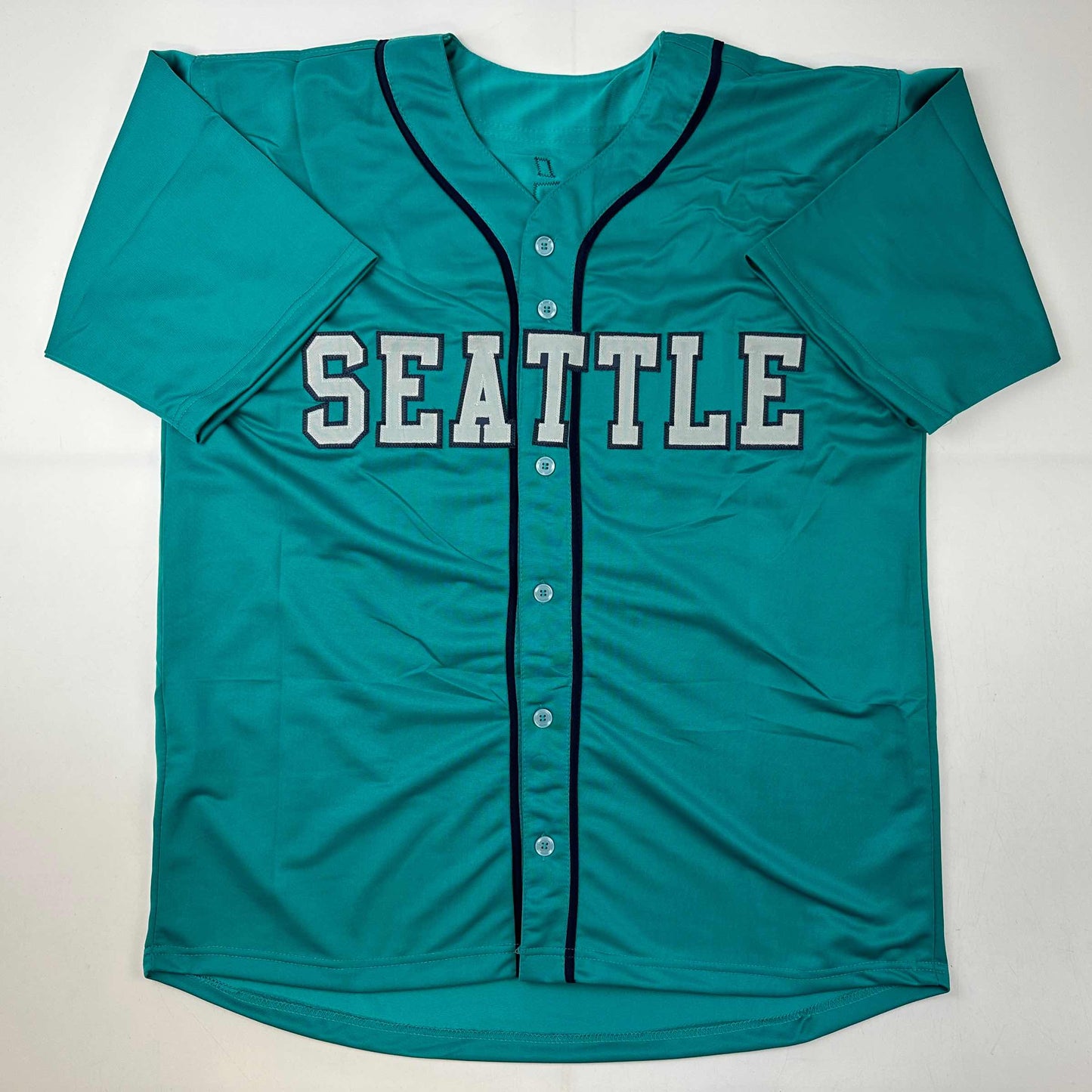 Autographed/Signed Felix Hernandez Seattle Teal Baseball Jersey JSA COA