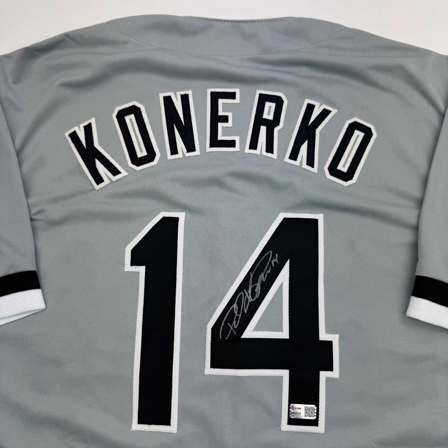 Autographed/Signed Paul Konerko Chicago Grey Baseball Jersey TriStar COA