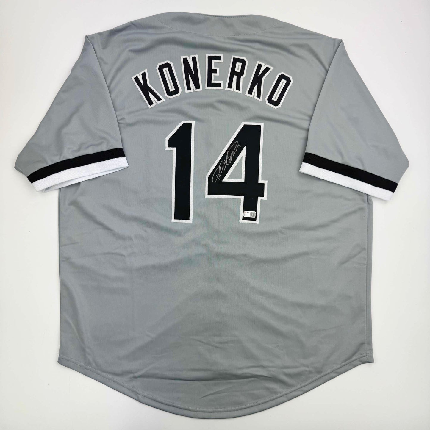 Autographed/Signed Paul Konerko Chicago Grey Baseball Jersey TriStar COA