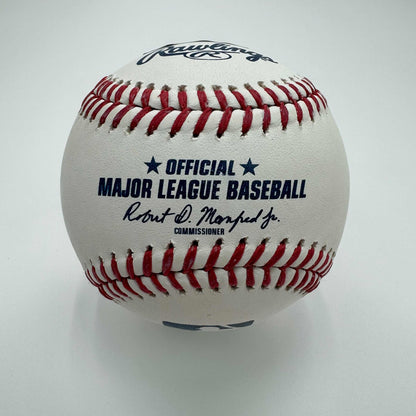 Autographed/Signed Jordan Walker Rawlings Official Major League Baseball ROML Beckett BAS COA