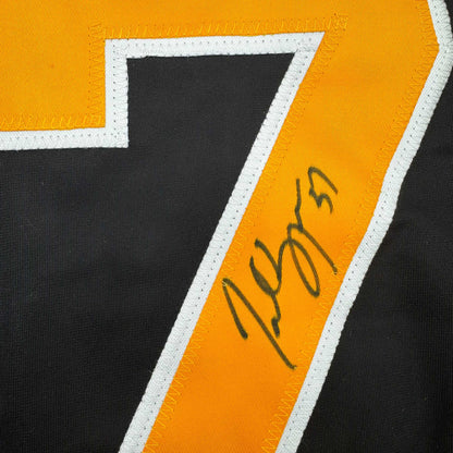 Autographed/Signed Patrice Bergeron Boston Black Hockey Jersey JSA COA