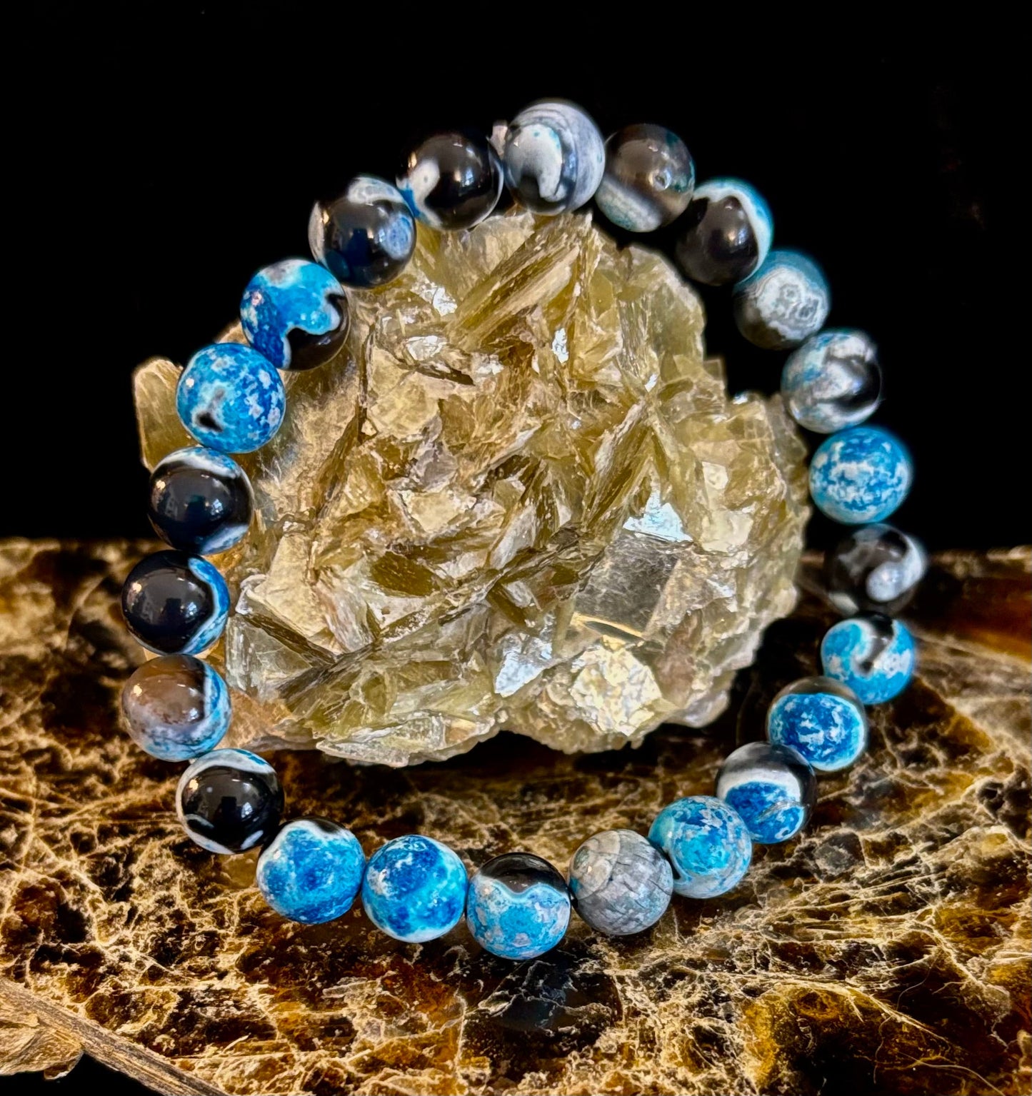 Memory & Focus Bracelet | Natural Bluestone Healing Bracelet for Clarity and Calm