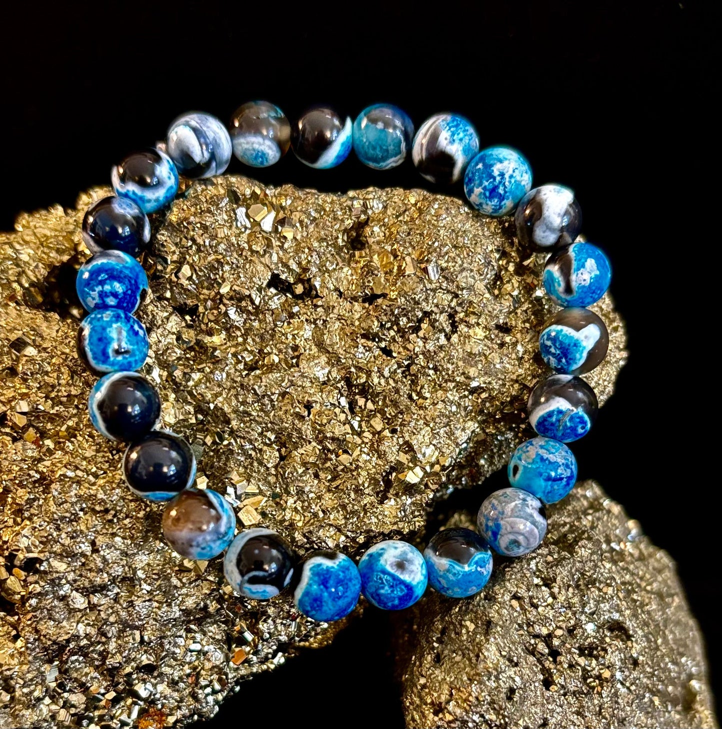 Memory & Focus Bracelet | Natural Bluestone Healing Bracelet for Clarity and Calm