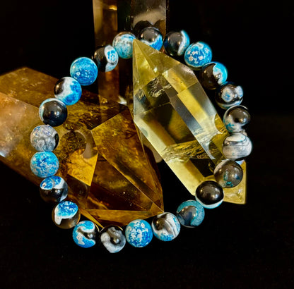 Memory & Focus Bracelet | Natural Bluestone Healing Bracelet for Clarity and Calm