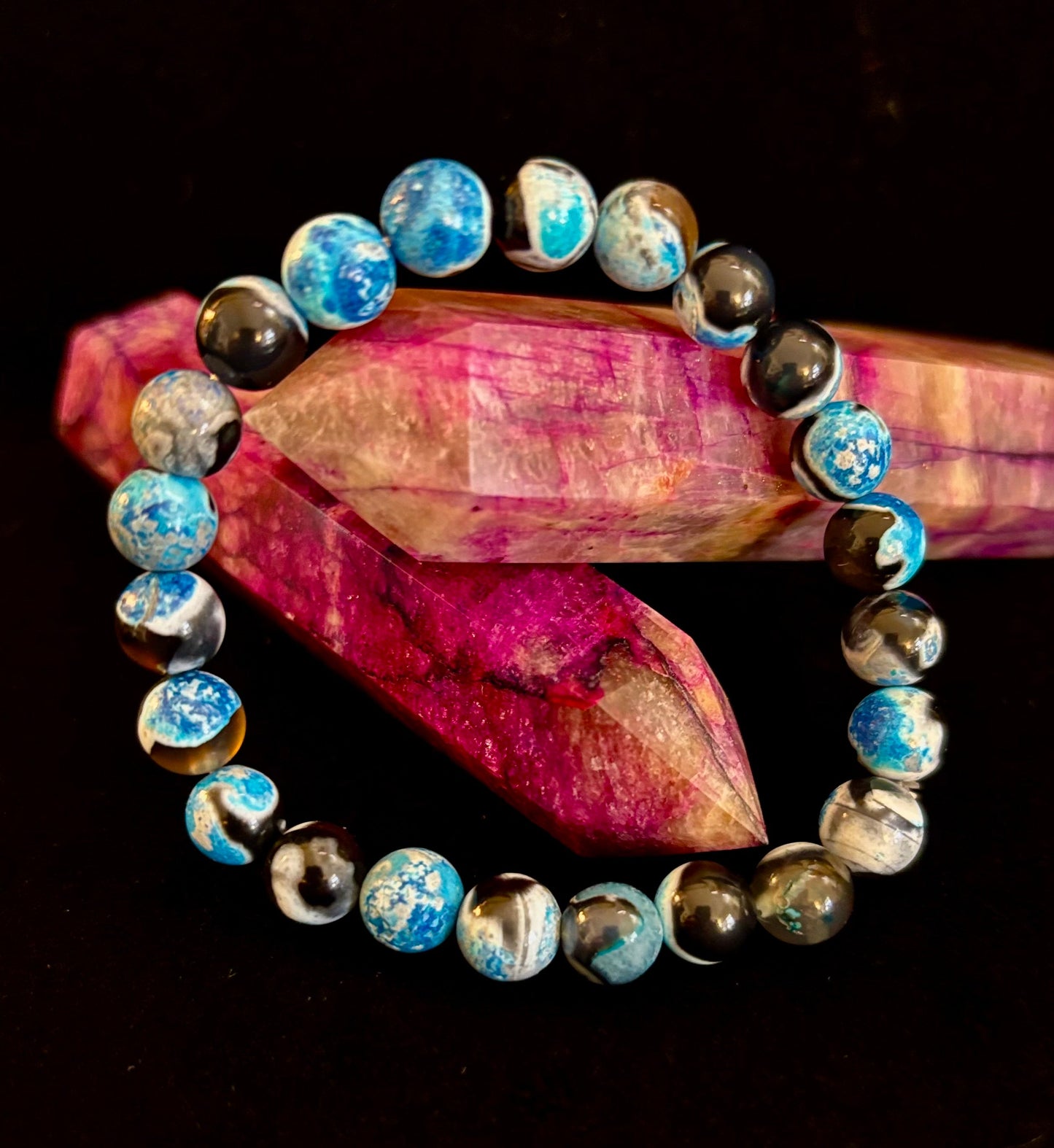 Memory & Focus Bracelet | Natural Bluestone Healing Bracelet for Clarity and Calm