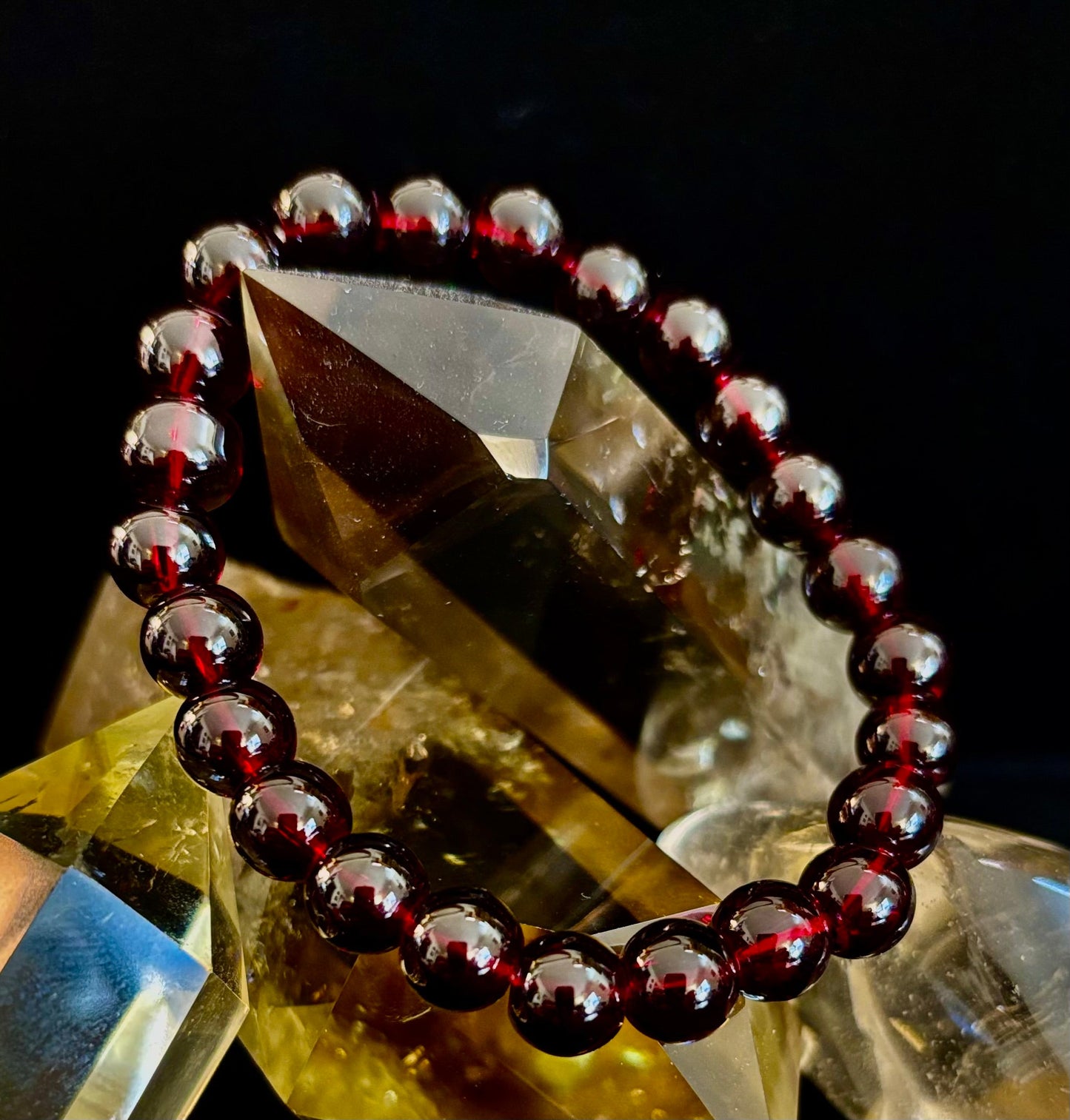 Garnet Wishing Bracelet – 8mm Beads for Passion, Protection & Manifestation