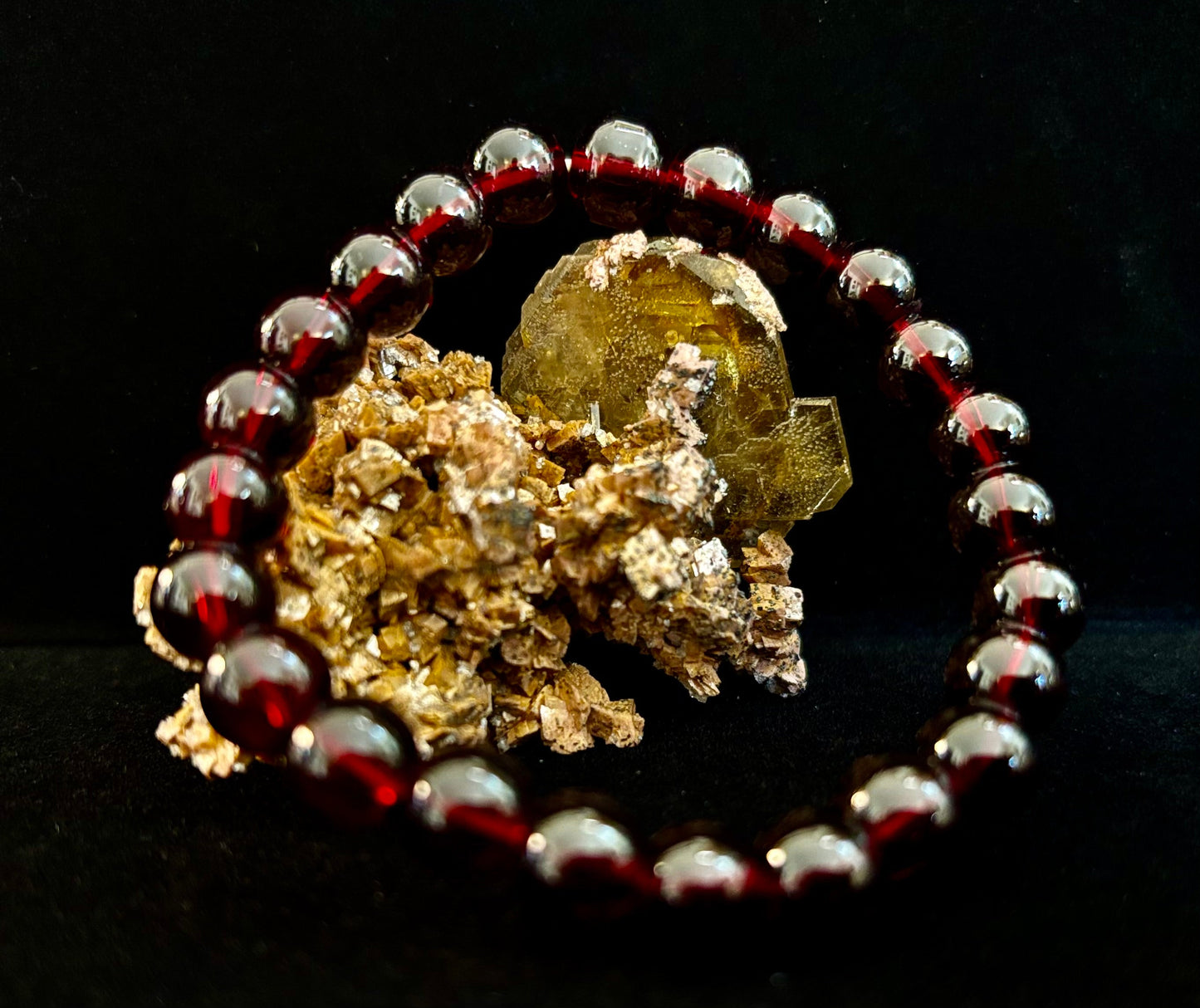 Garnet Wishing Bracelet – 8mm Beads for Passion, Protection & Manifestation