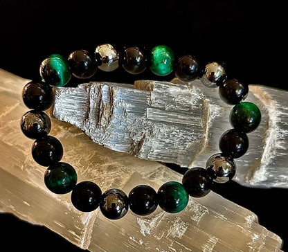 Protection Energy Bracelets – Red, Green, and Tiger Eye Options