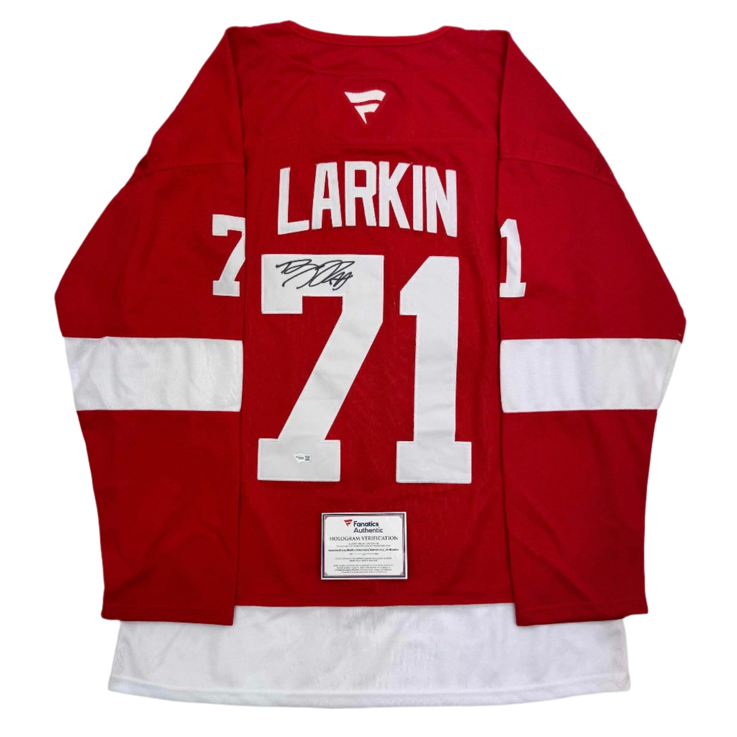 Autographed/Signed Dylan Larkin Detroit Red Wings Hockey Jersey Fanatics COA