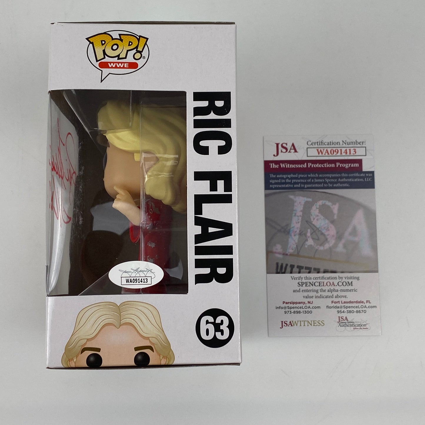 Autographed/Signed Ric Flair 16x #63 Funko Pop WWE WWF Figurine JSA COA