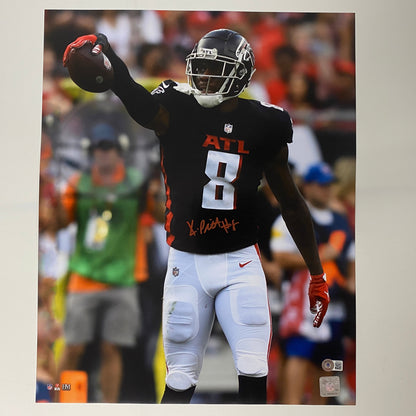Autographed/Signed Kyle Pitts Atlanta Falcons 16x20 Football Photo Beckett BAS COA