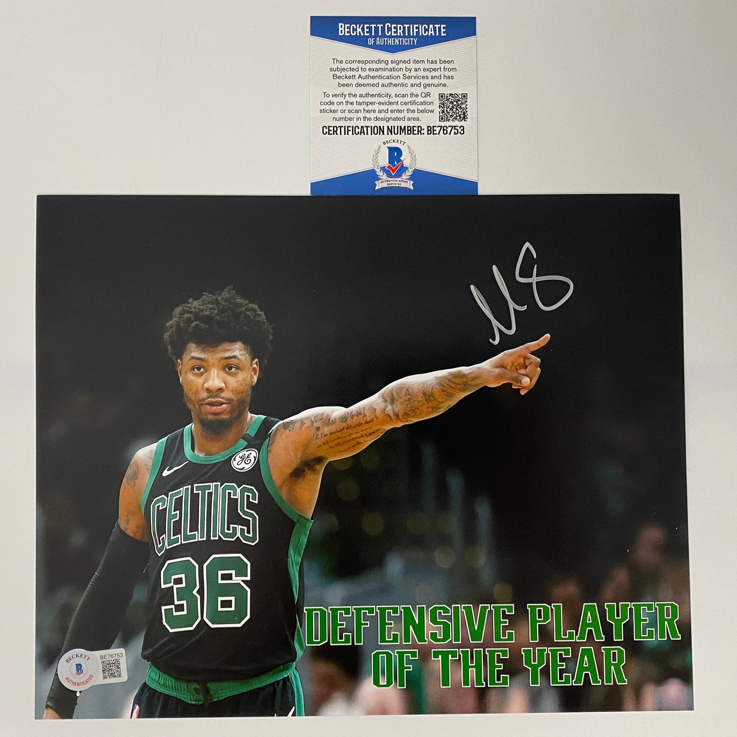 Autographed/Signed Marcus Smart Boston Celtics 8x10 Basketball Photo Beckett BAS COA