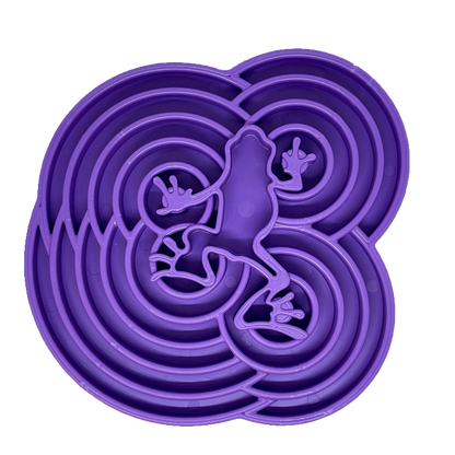 Water Frog eTray - Shallow Slow Feeder Dog Bowl for Enrichment | USA Made