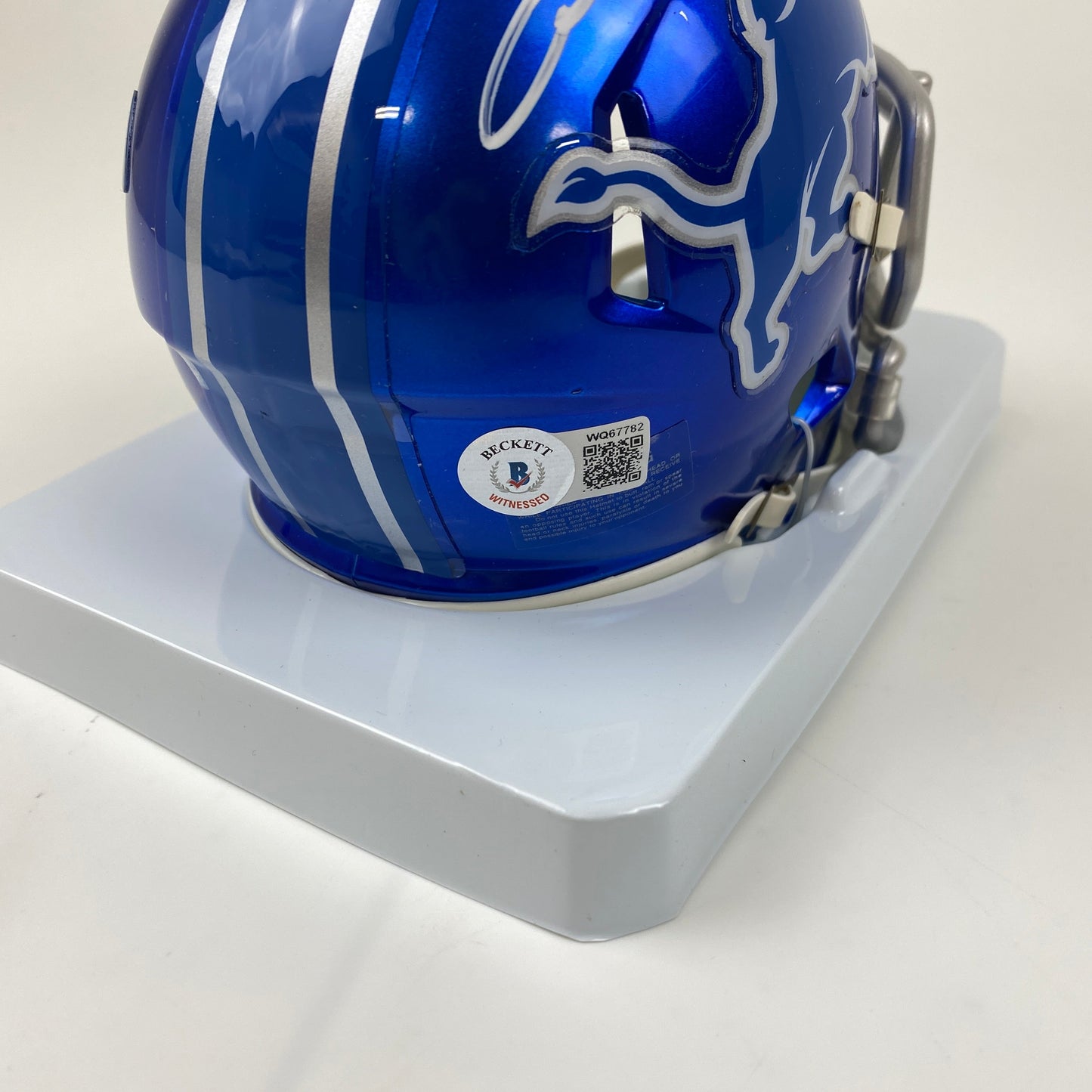 Autographed/Signed Aidan Hutchinson Detroit Lions Flash Mini Football Helmet Beckett BAS COA