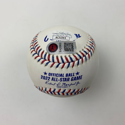 Autographed/Signed Ronald Acuna Jr. 2022 All-Star Game Rawlings Official Major League ROML Baseball JSA COA
