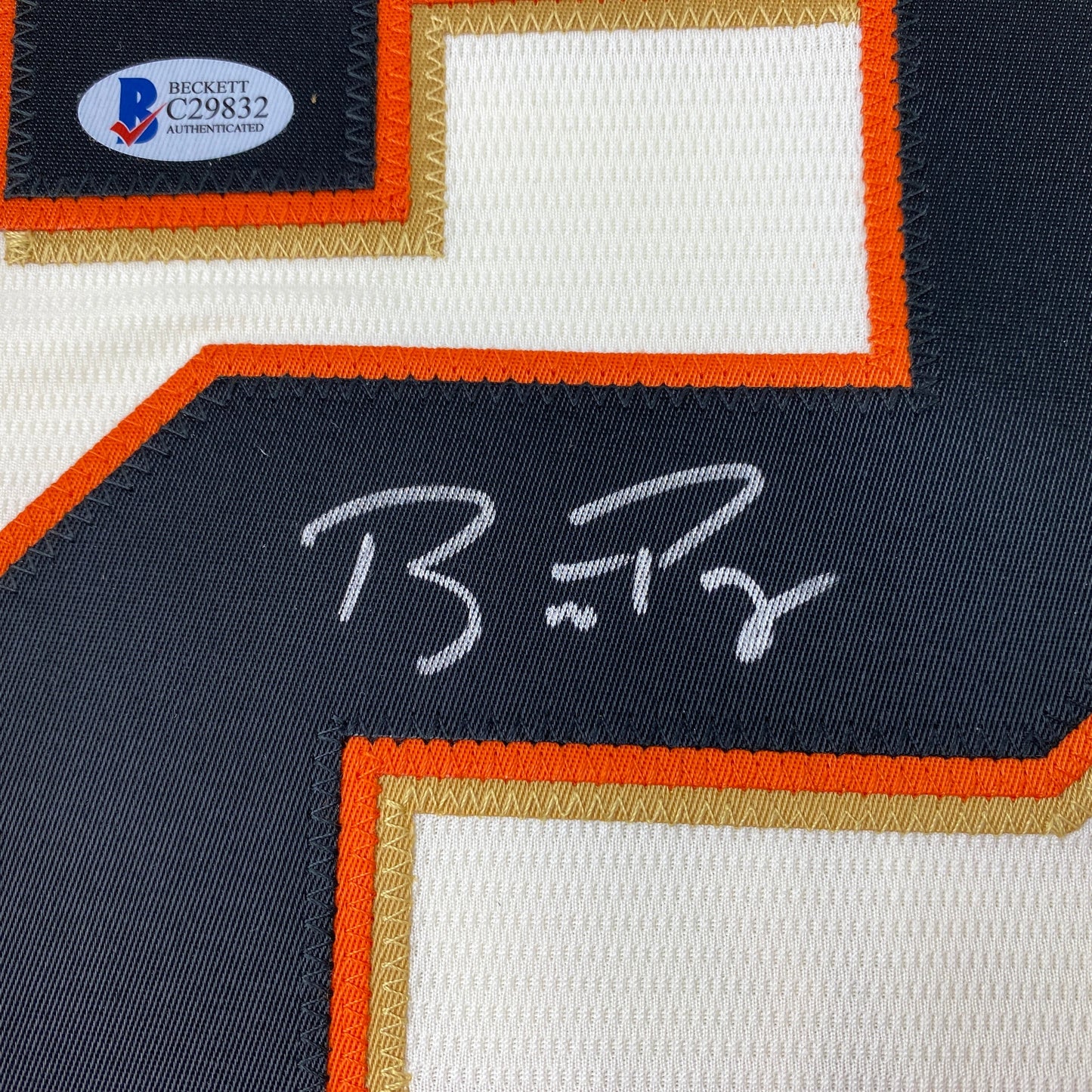 Autographed/Signed Buster Posey San Francisco Giants Cream Baseball Jersey Beckett BAS COA