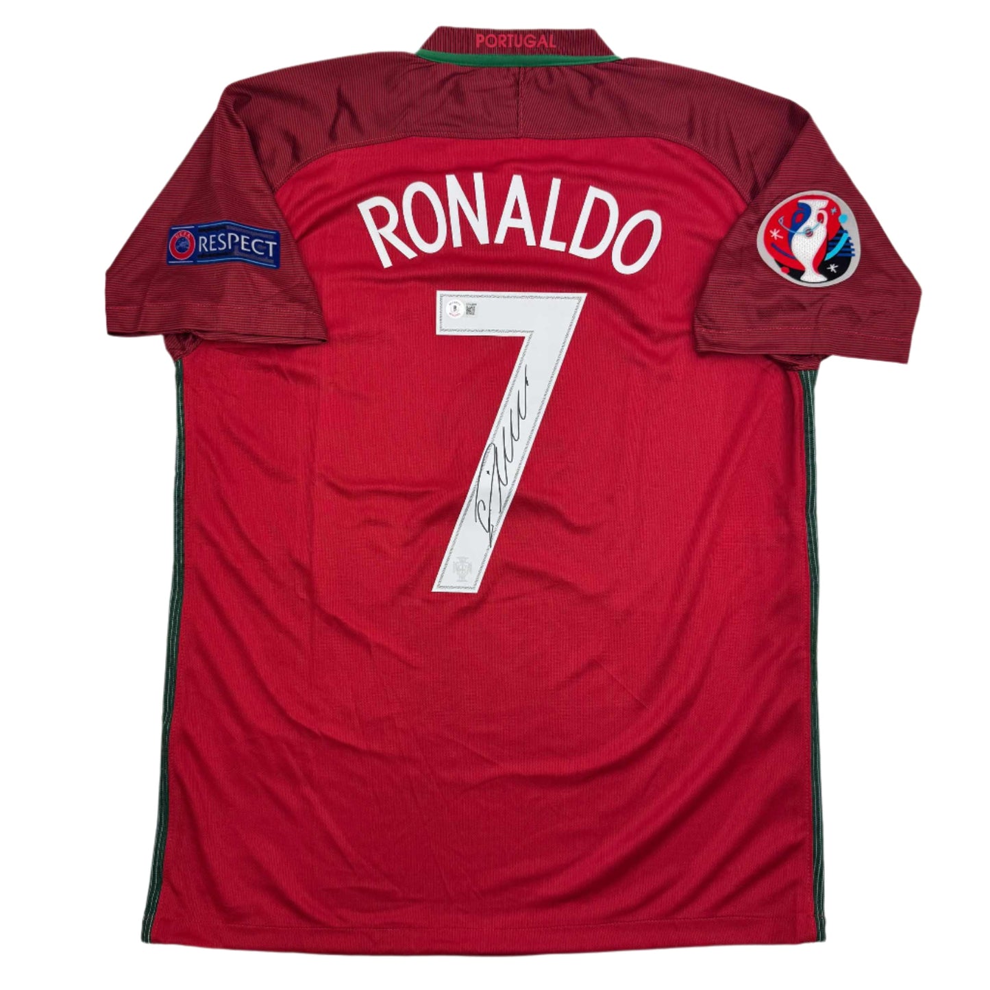 Autographed/Signed Cristiano Ronaldo Portugal Red World Cup Soccer Futbol Jersey Beckett BAS COA