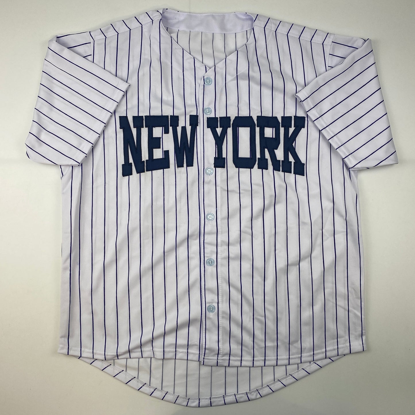 Autographed/Signed Mariano Rivera 1st Unanimous HOF New York Pinstripe Baseball Jersey Beckett BAS COA
