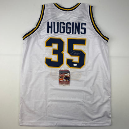 Autographed/Signed Bob Huggins West Virginia White College Basketball Jersey JSA COA
