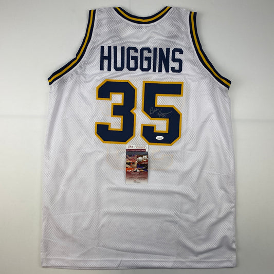 Autographed/Signed Bob Huggins West Virginia White College Basketball Jersey JSA COA