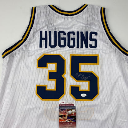 Autographed/Signed Bob Huggins West Virginia White College Basketball Jersey JSA COA