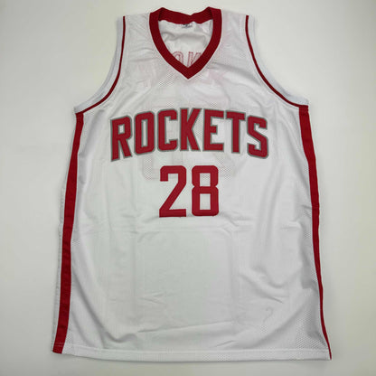 Autographed/Signed Alperen Sengun Houston White Basketball Jersey Beckett BAS COA