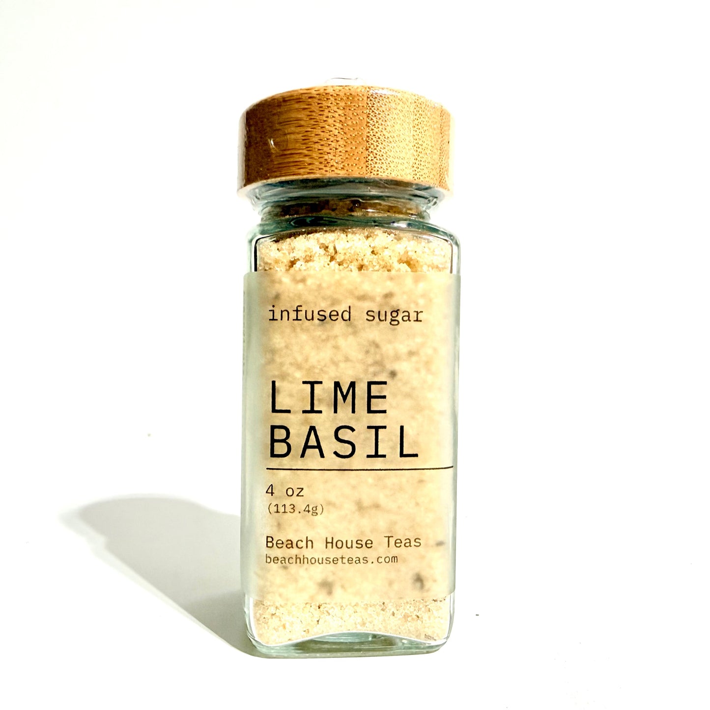 Lime Basil infused artisan culinary sugar