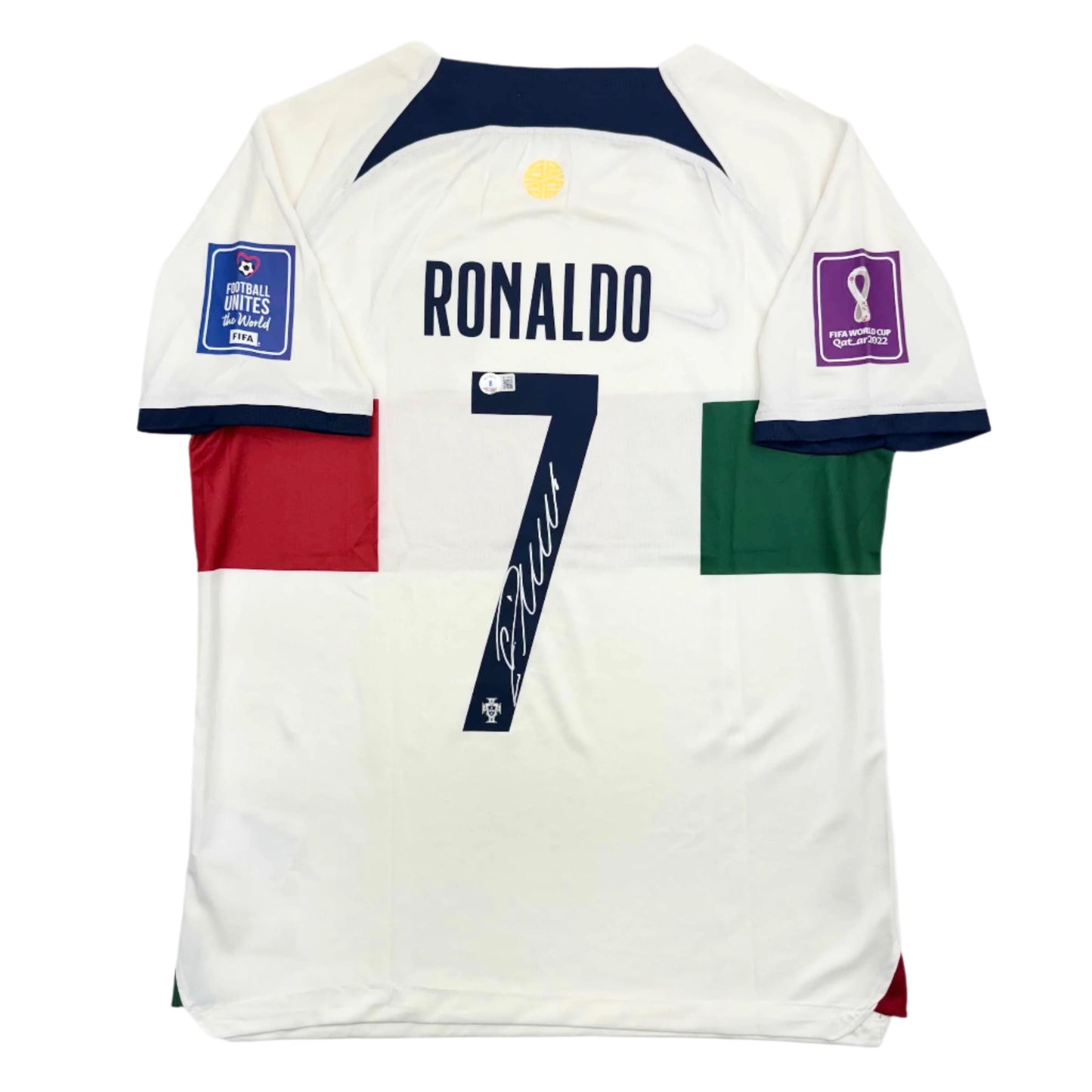 Autographed/Signed Cristiano Ronaldo Portugal World Cup Soccer Futbol Jersey Beckett BAS COA