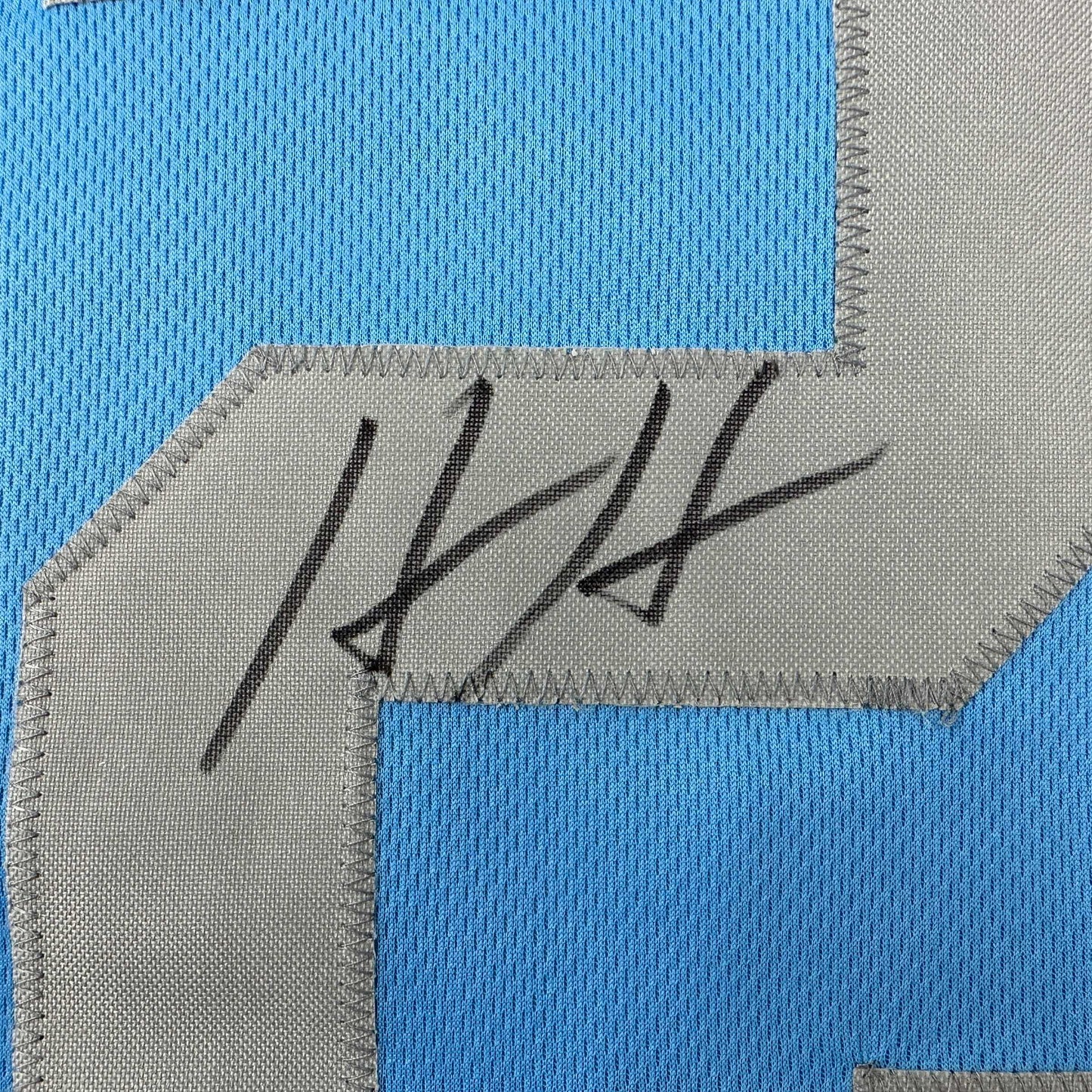 Autographed/Signed Hendon Hooker Detroit Retro Blue Football Jersey JSA COA