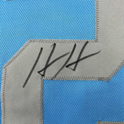 Autographed/Signed Hendon Hooker Detroit Retro Blue Football Jersey JSA COA