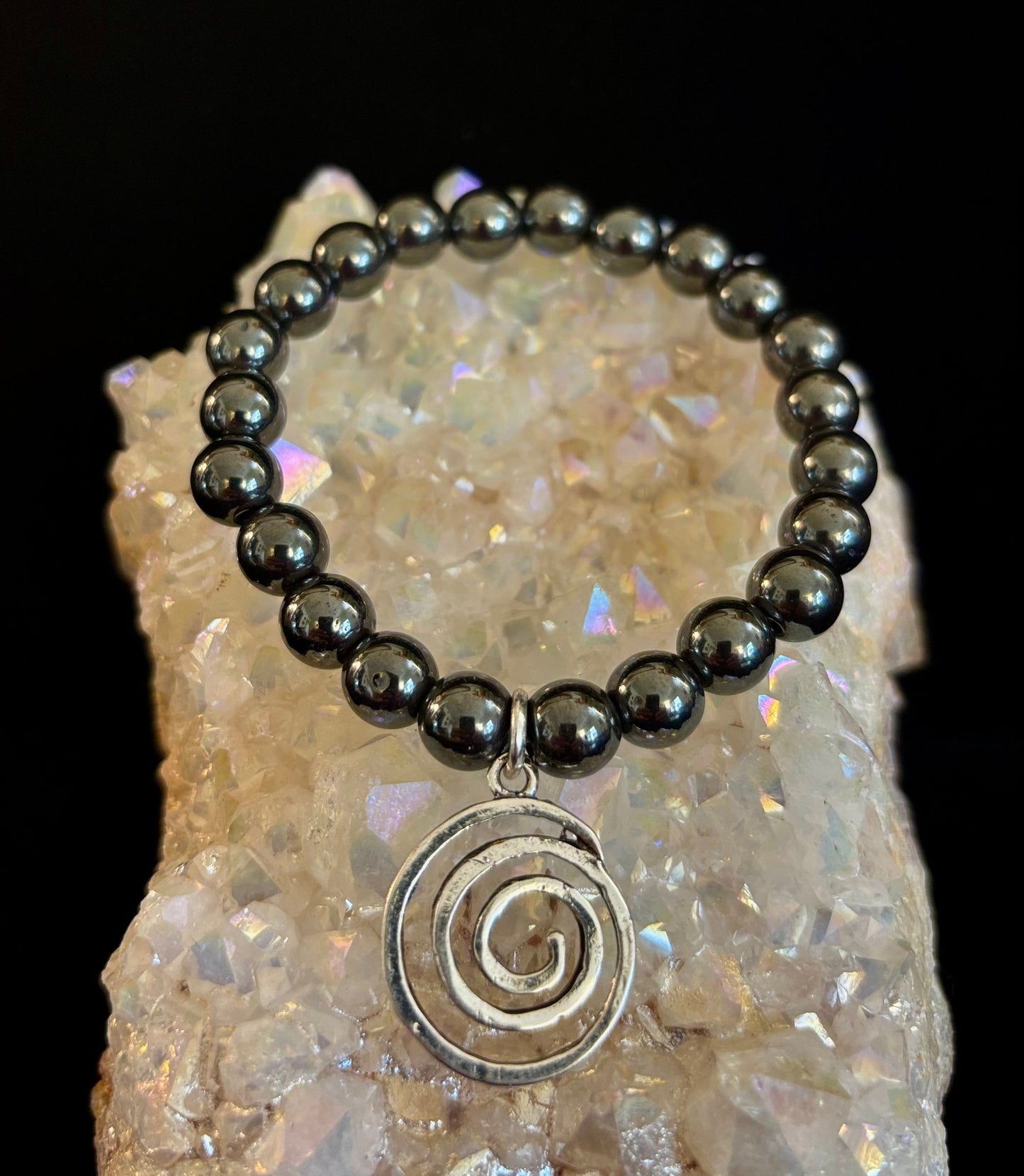 7 Wonders Natural Stone Charm Bracelet Collection | 8mm Healing Gemstone Beads with Silver Charms (Small–Medium Wrists)