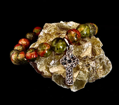 7 Wonders Natural Stone Charm Bracelet Collection | 8mm Healing Gemstone Beads with Silver Charms (Small–Medium Wrists)