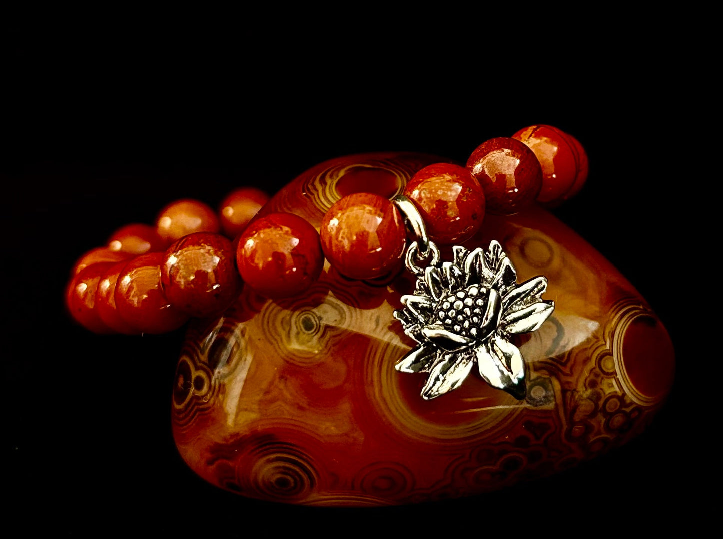 7 Wonders Natural Stone Charm Bracelet Collection | 8mm Healing Gemstone Beads with Silver Charms (Small–Medium Wrists)