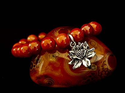 7 Wonders Natural Stone Charm Bracelet Collection | 8mm Healing Gemstone Beads with Silver Charms (Small–Medium Wrists)