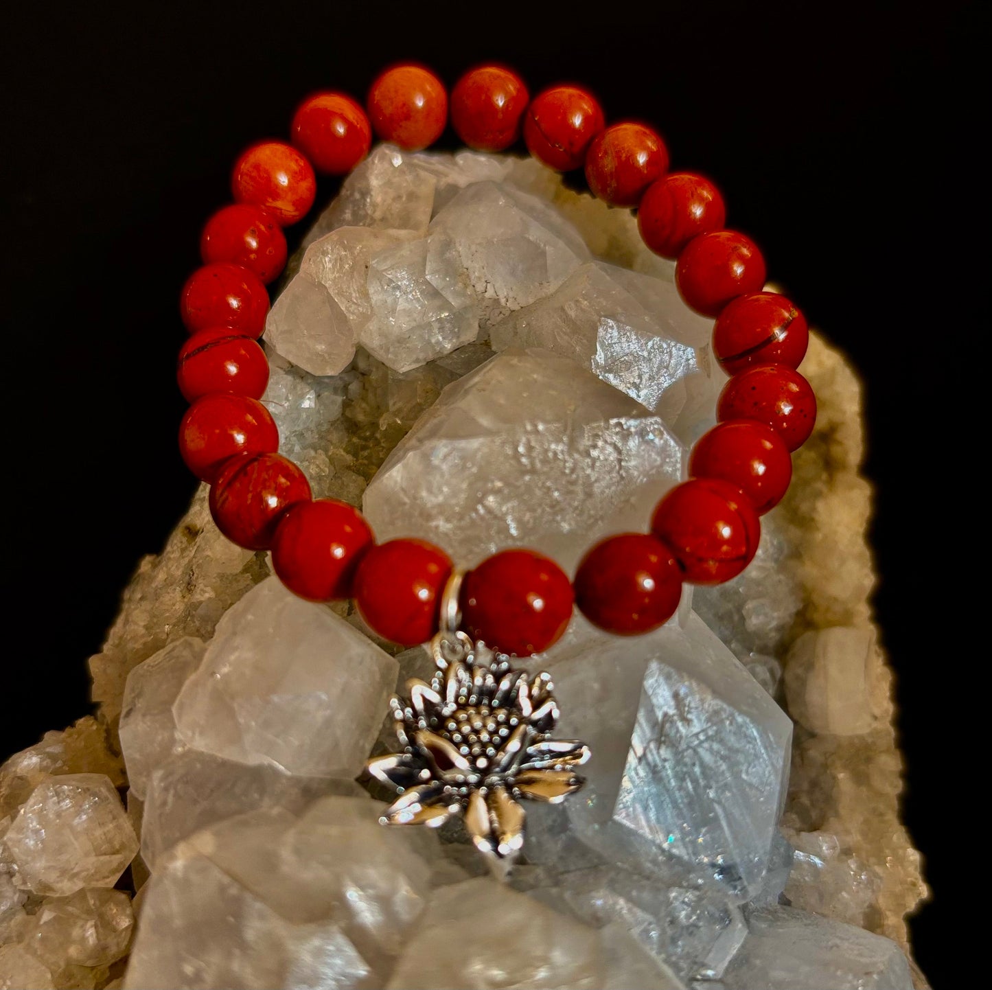 7 Wonders Natural Stone Charm Bracelet Collection | 8mm Healing Gemstone Beads with Silver Charms (Small–Medium Wrists)