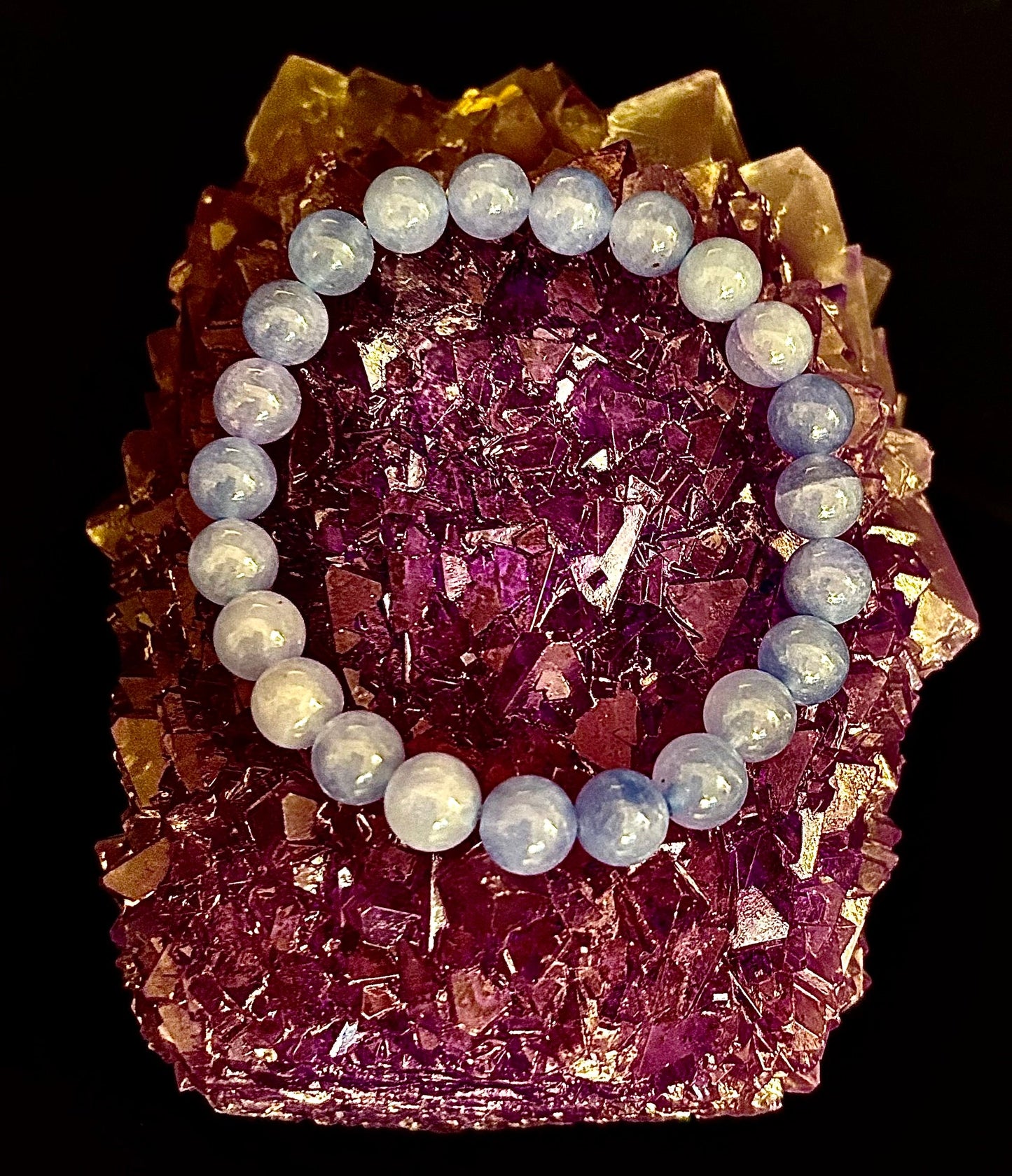 Celestine Serenity Bracelet | Handcrafted Energy Beads for Peace & Spiritual Connection