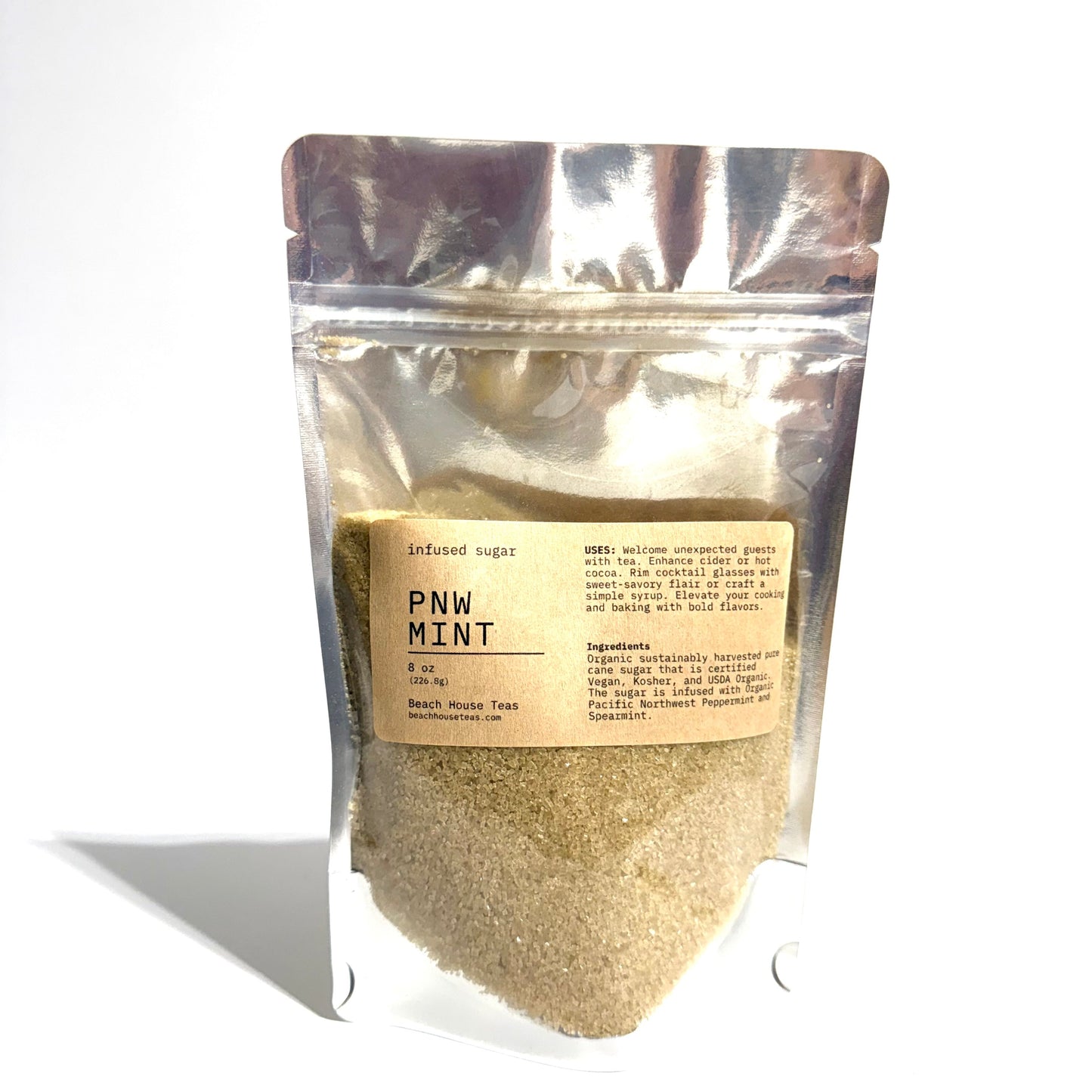 Pacific Northwest Mint infused artisan culinary sugar