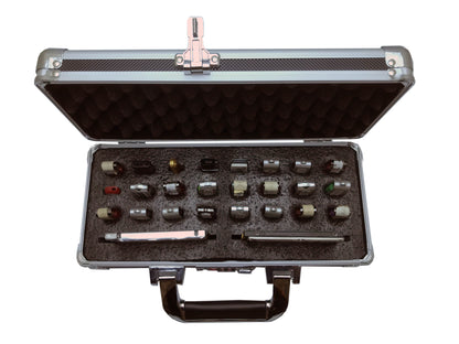 Aluminum USB Drive Organizer Case (24 + 2 Slots with Handle) – Shockproof Antistatic Storage Box with Lock