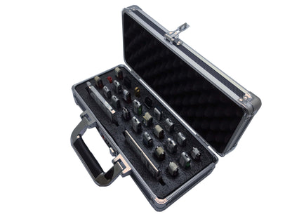 Aluminum USB Drive Organizer Case (24 + 2 Slots with Handle) – Shockproof Antistatic Storage Box with Lock