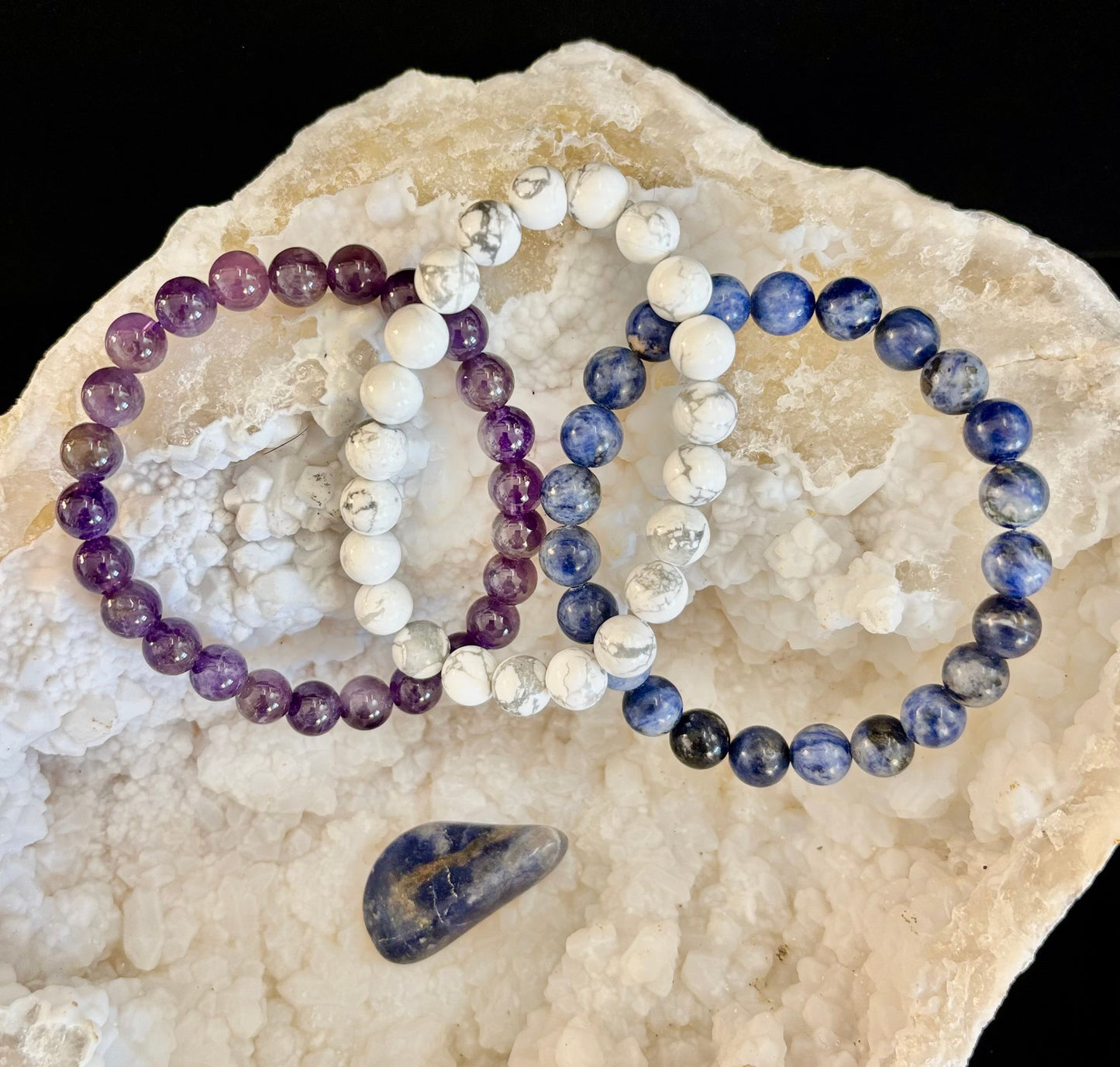 Intentions Bracelet Set – Serenity (Amethyst, Sodalite & Howlite)