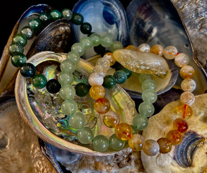 Intentions Bracelet Set – Abundance (Citrine, Green Aventurine & Moss Agate)