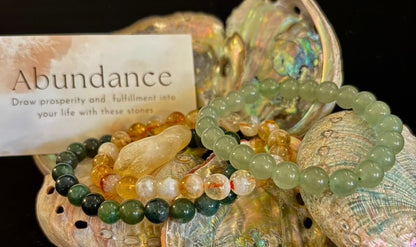 Intentions Bracelet Set – Abundance (Citrine, Green Aventurine & Moss Agate)