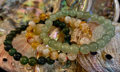 Intentions Bracelet Set – Abundance (Citrine, Green Aventurine & Moss Agate)